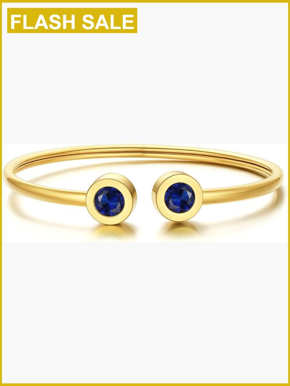 Stainless Steel Cuff Bracelet, Birthstone, Gift Box, Hypoallergenic, Waterproof